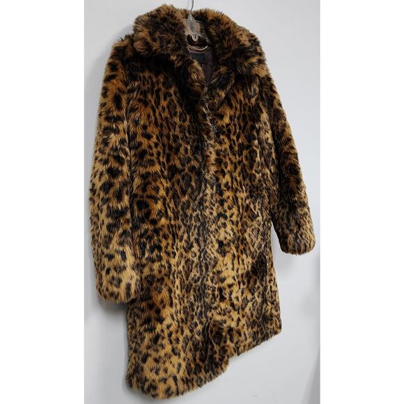 J. CREW Womens Faux-Fur Leopard Animal Print Coat-Size XXS - Picture 4 of 11